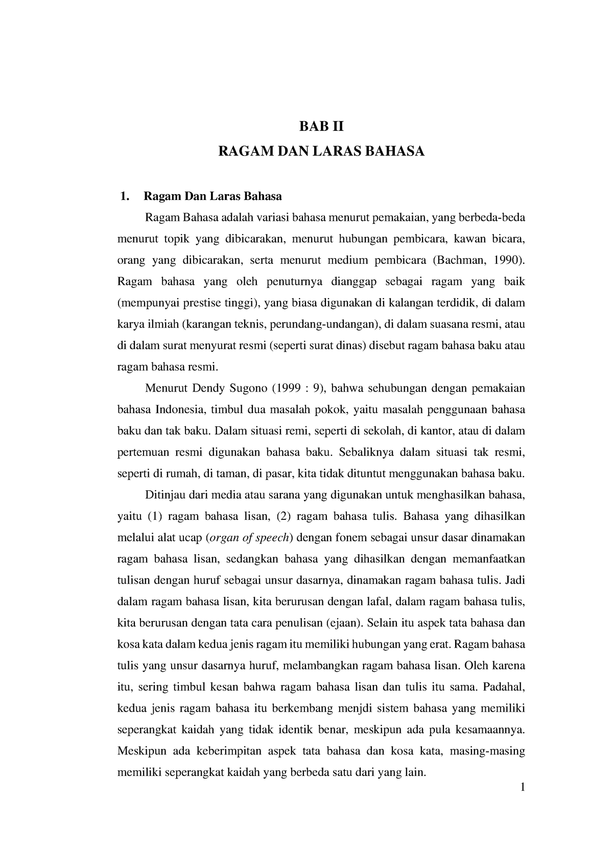 Ragam Dan Laras Bahasa - BAB II RAGAM DAN LARAS BAHASA Ragam Dan Laras ...