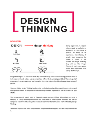 Resit 2023 - Design Thinking - BAREME / CALCULATION OF SCORE Report 20 ...