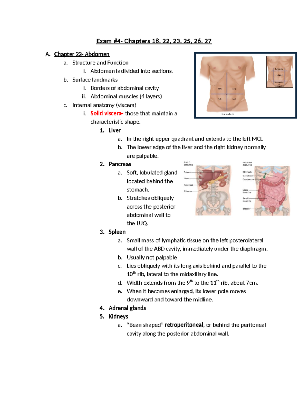 NUR 341 Exam 4 Study Guide - Exam #4- Chapters 18, 22, 23, 25, 26, 27 A ...