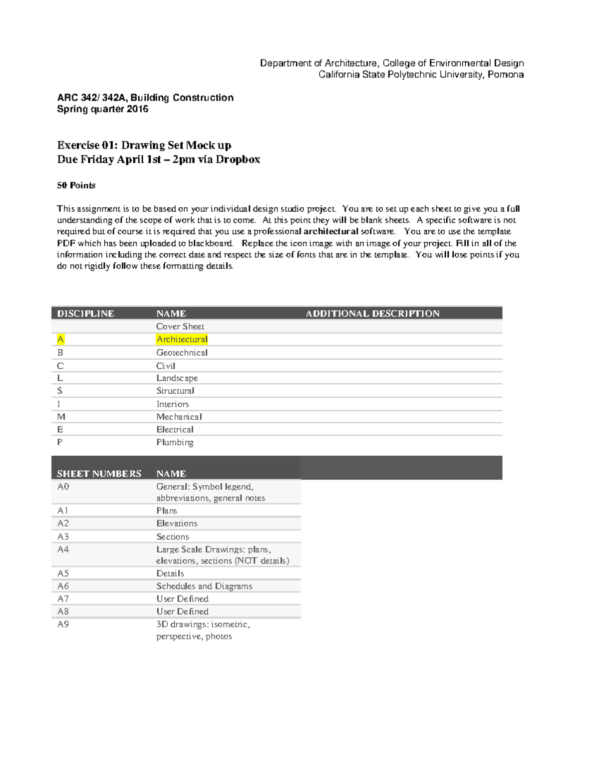 Ex01 Schem Mock Up v2 - Architecture Assignment 1 - Department of ...