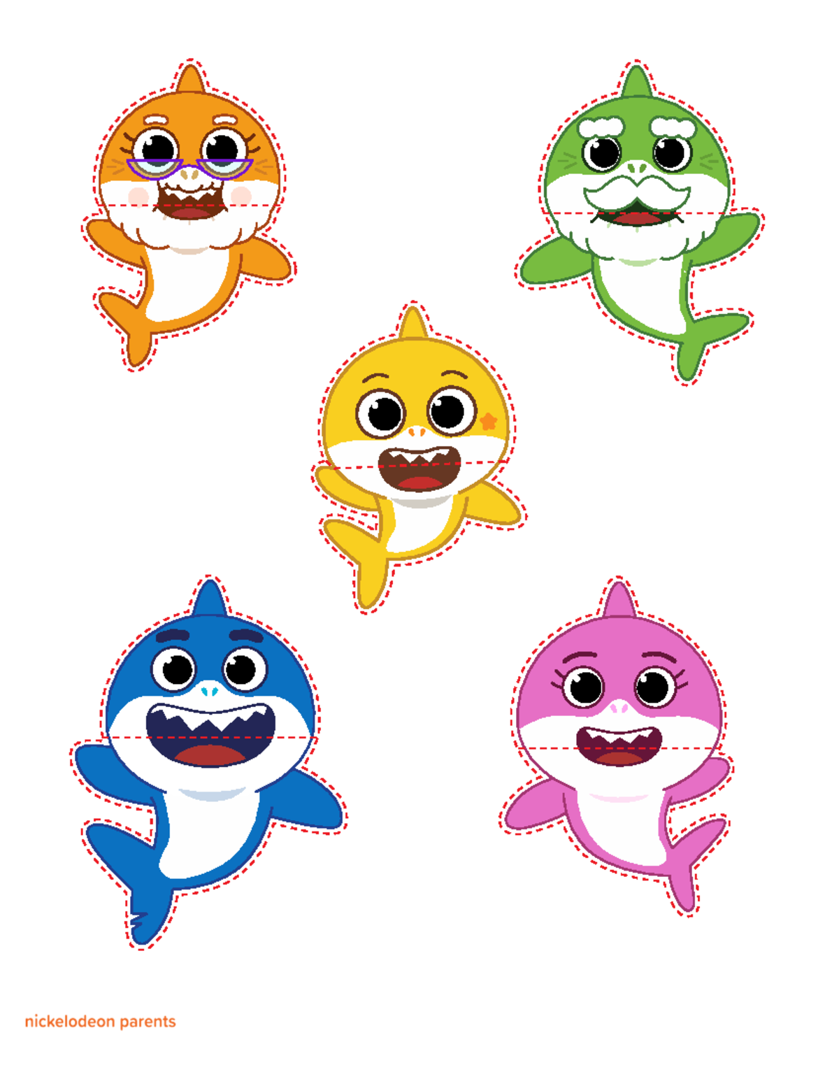 Printable Baby Shark Clothespin Puppets Arte, Sociedad y Crítica