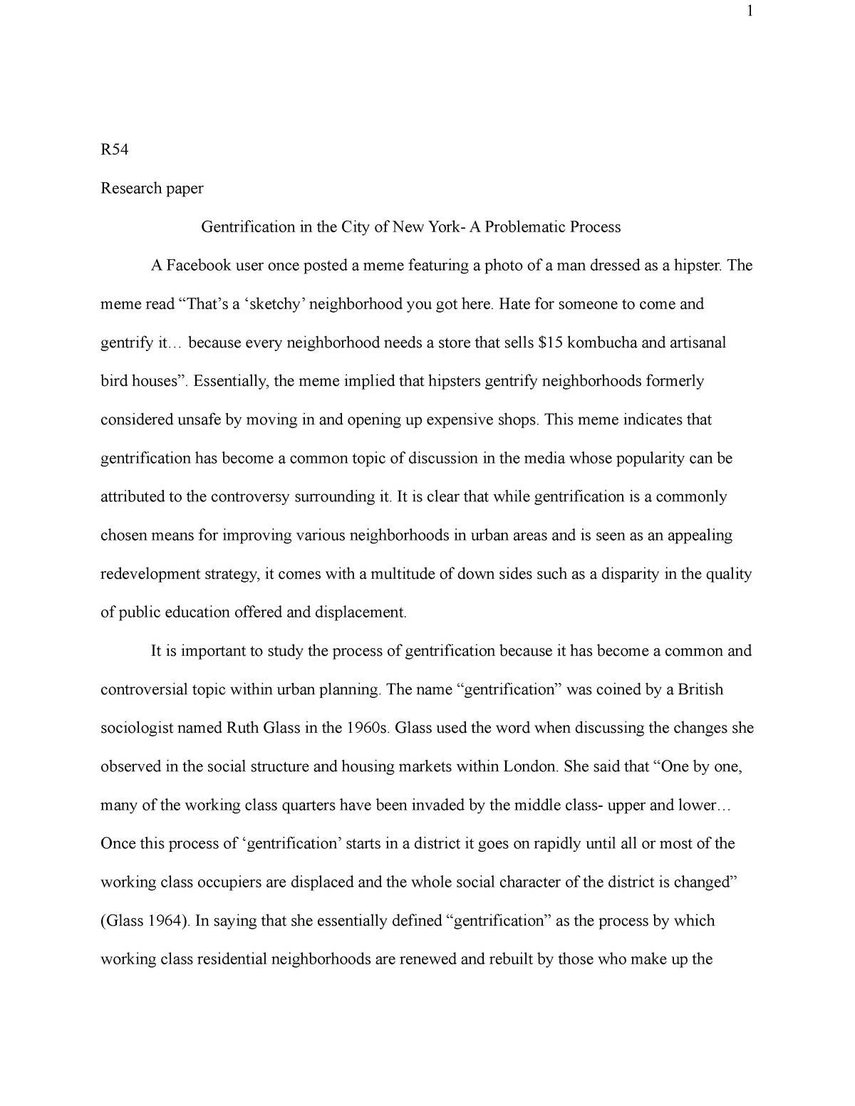 research paper in gentrification