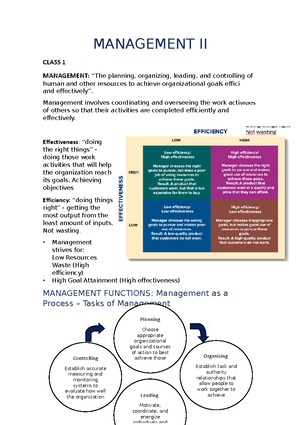 Management primer parcial - J&G CHAPTER 1 What is management? Managers ...