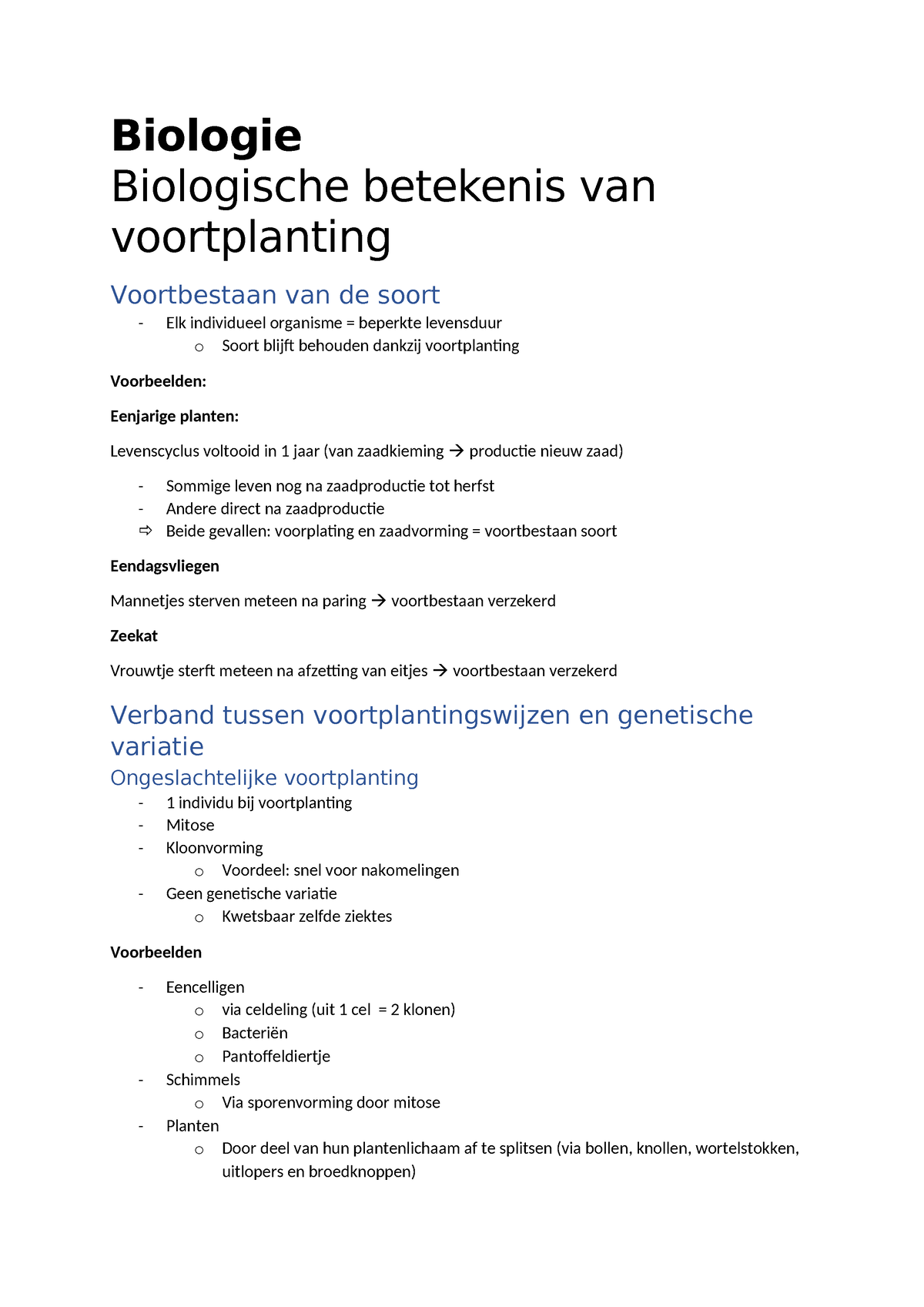 Biologie - Samenvatting Van Hoofdstuk 4 In Biogenie - Biologie ...