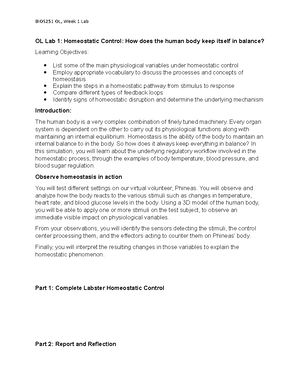 clinical case study homeostasis