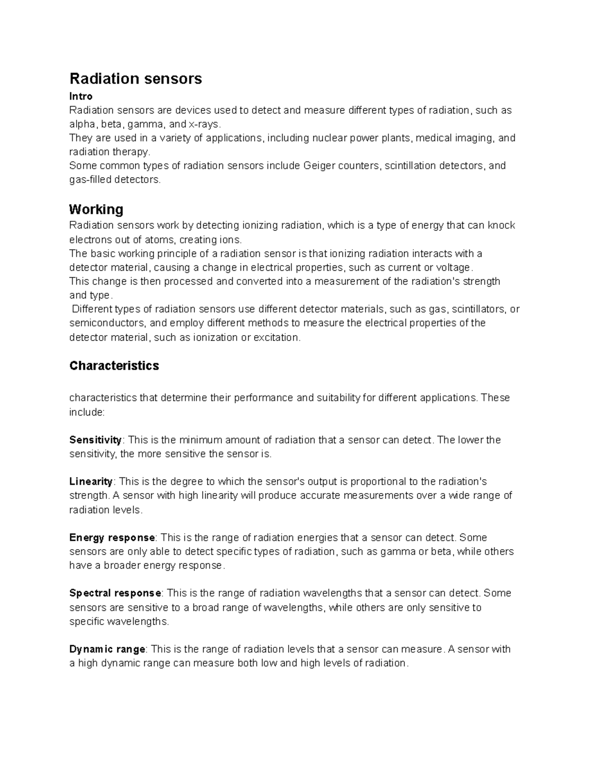 Unit 4 radiation sensors ES Radiation sensors Intro Radiation