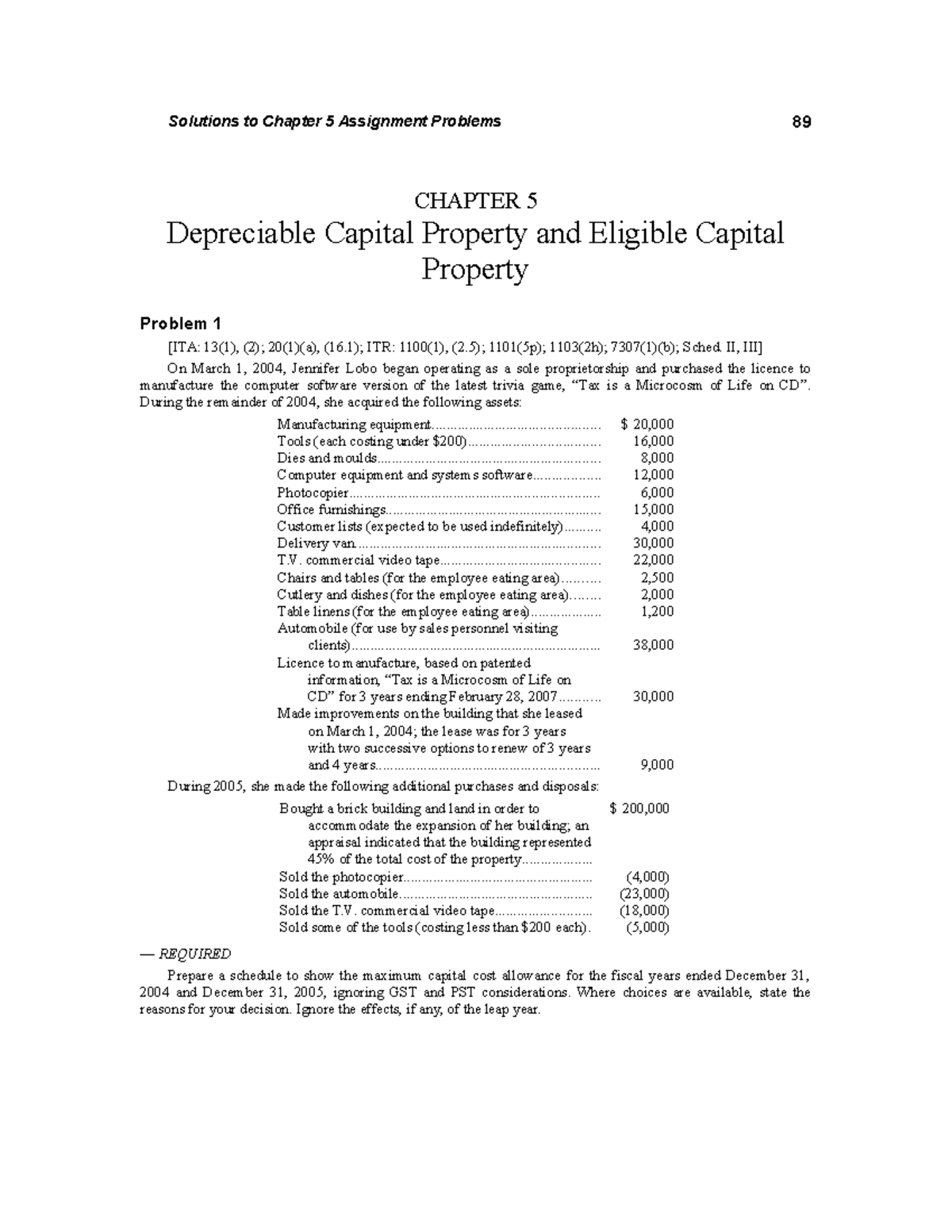 245817238 Chapter 5 Depreciable Capital Property And Eligible Capital ...