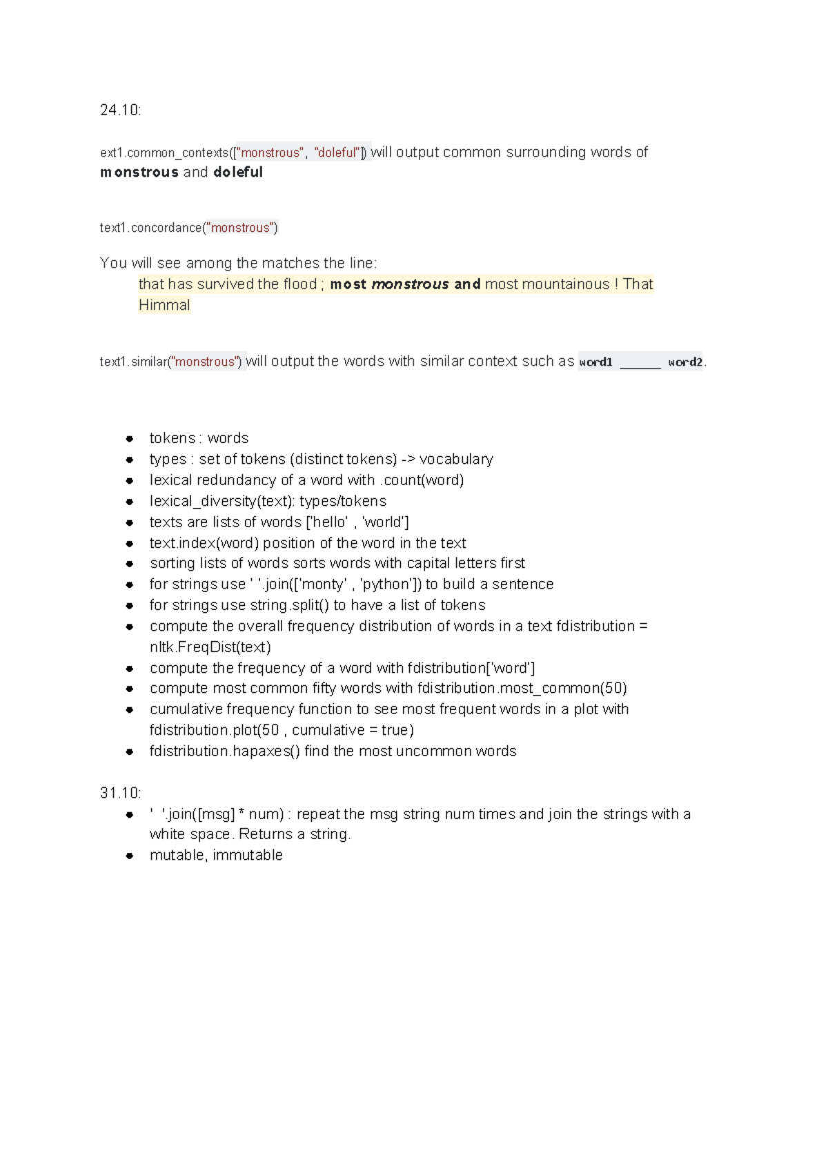 Lecture Notes - Zusammenfassung Foundations of Language Technology - 24: -  Studocu