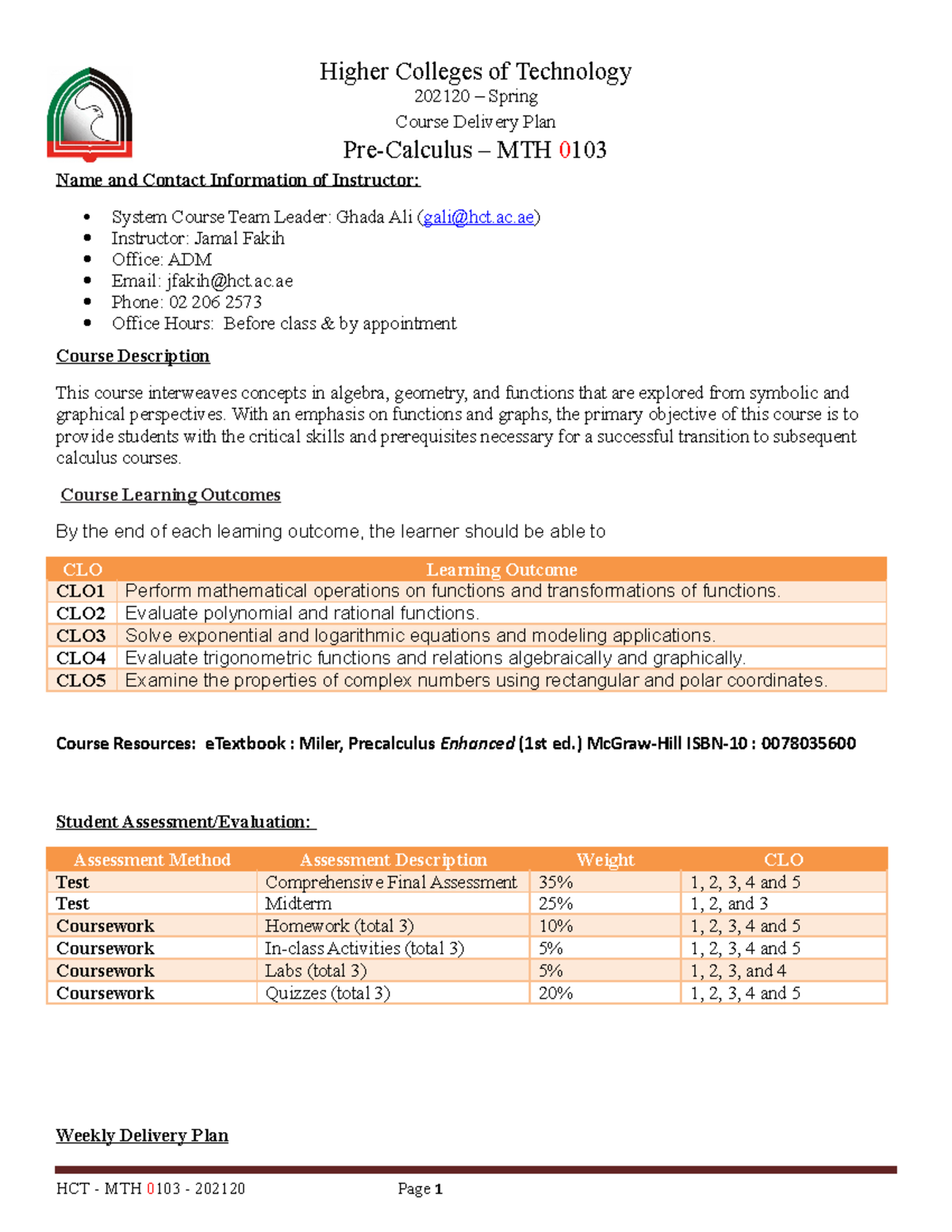 202120 MTH-0103 CDP JF - Higher Colleges of Technology 202120 – Spring ...