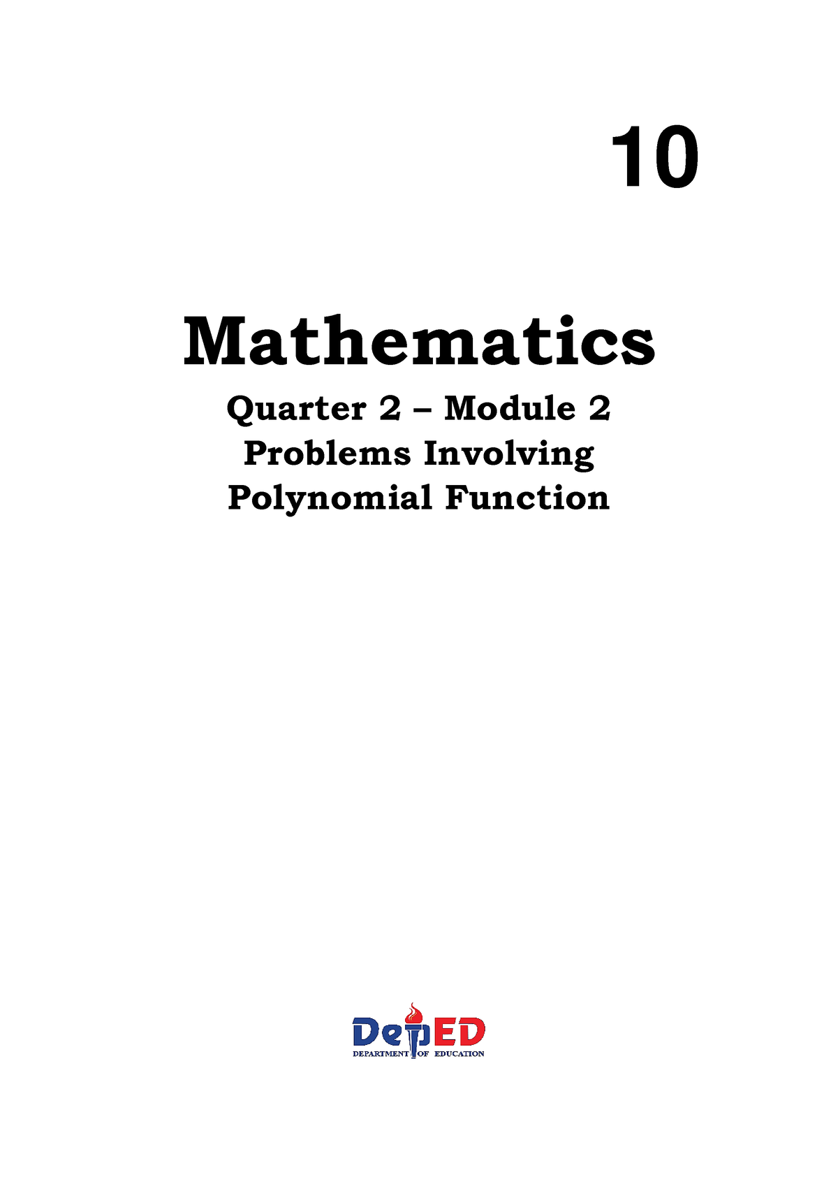 2 Q2 Math - Module 2 For Quarter 2 Mathematics 10 - Mathematics Quarter ...