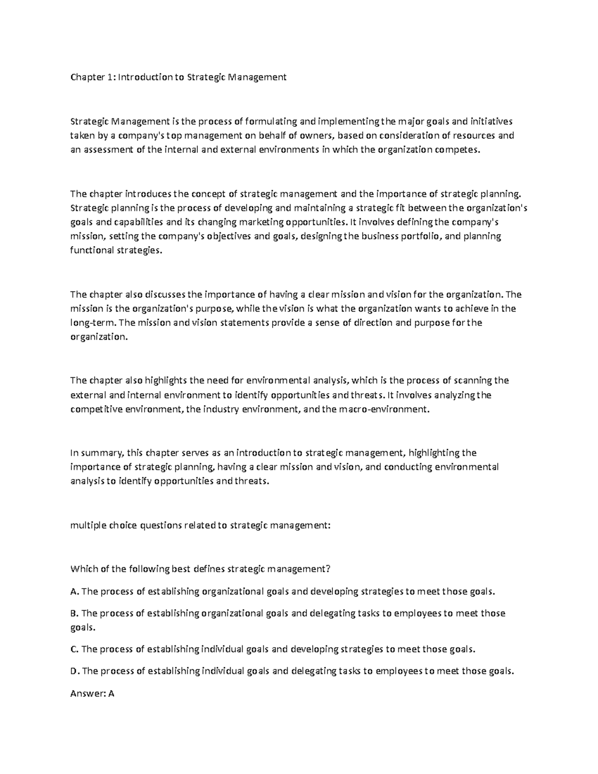 Overview of Human Resource Management - Chapter 1: Introduction to ...