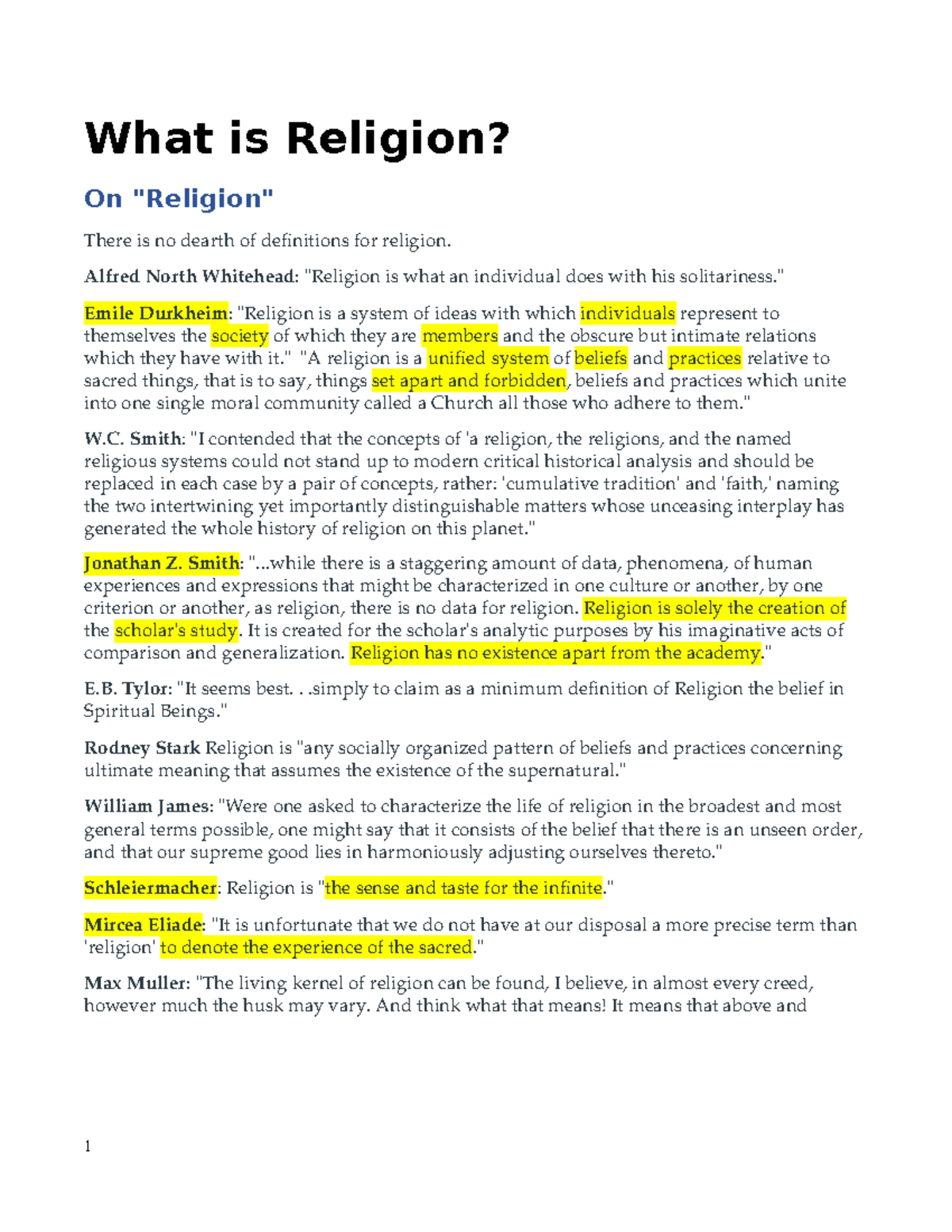 religion importance essay