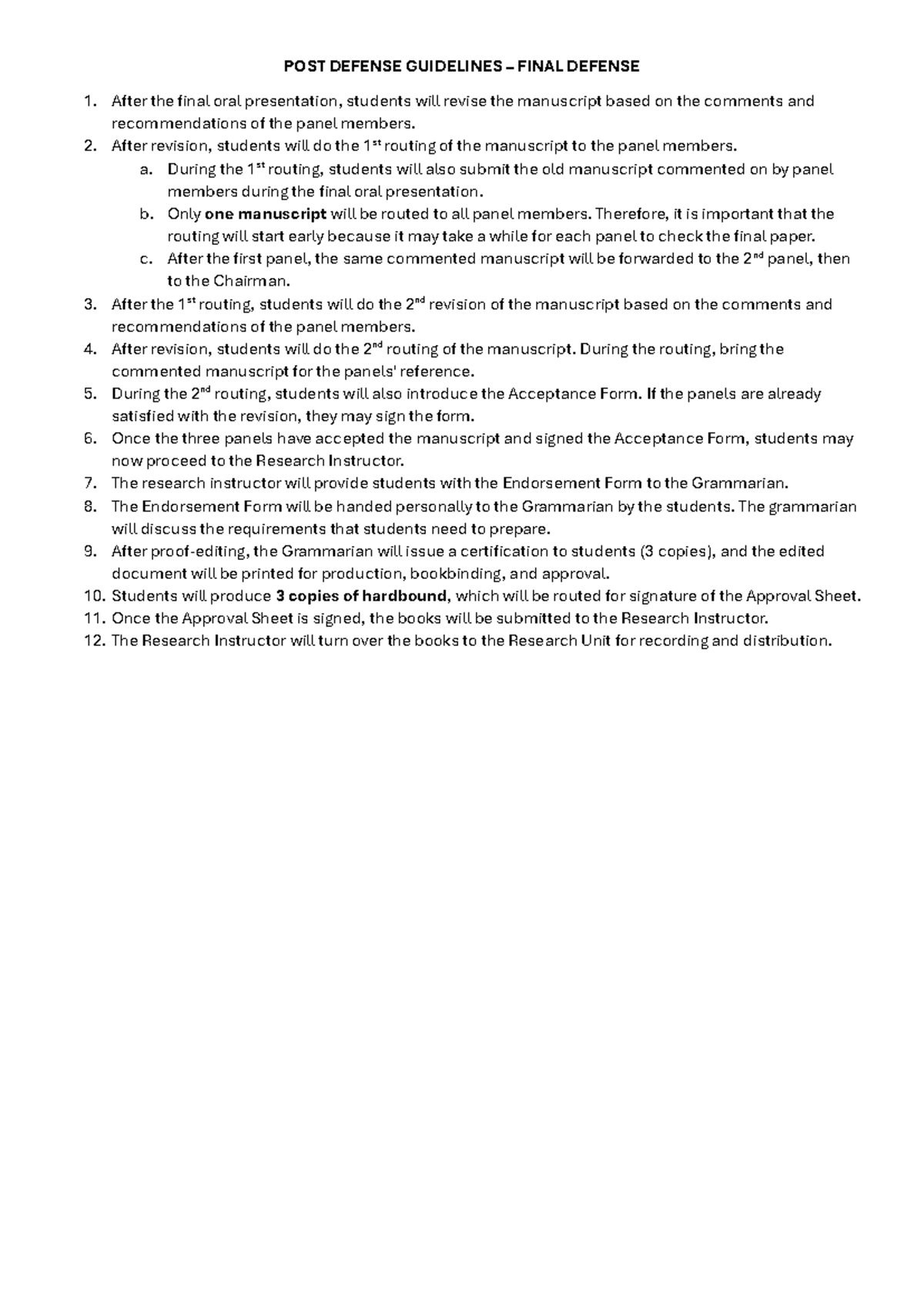 VER.01 - Guidelines for Research - POST DEFENSE GUIDELINES – FINAL ...