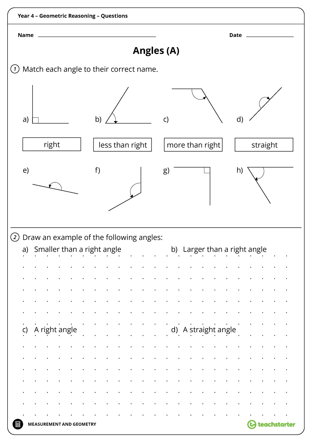 Geometric Reasoning Worksheets Year-4-Year-Level-Displayed 58673 - Year ...