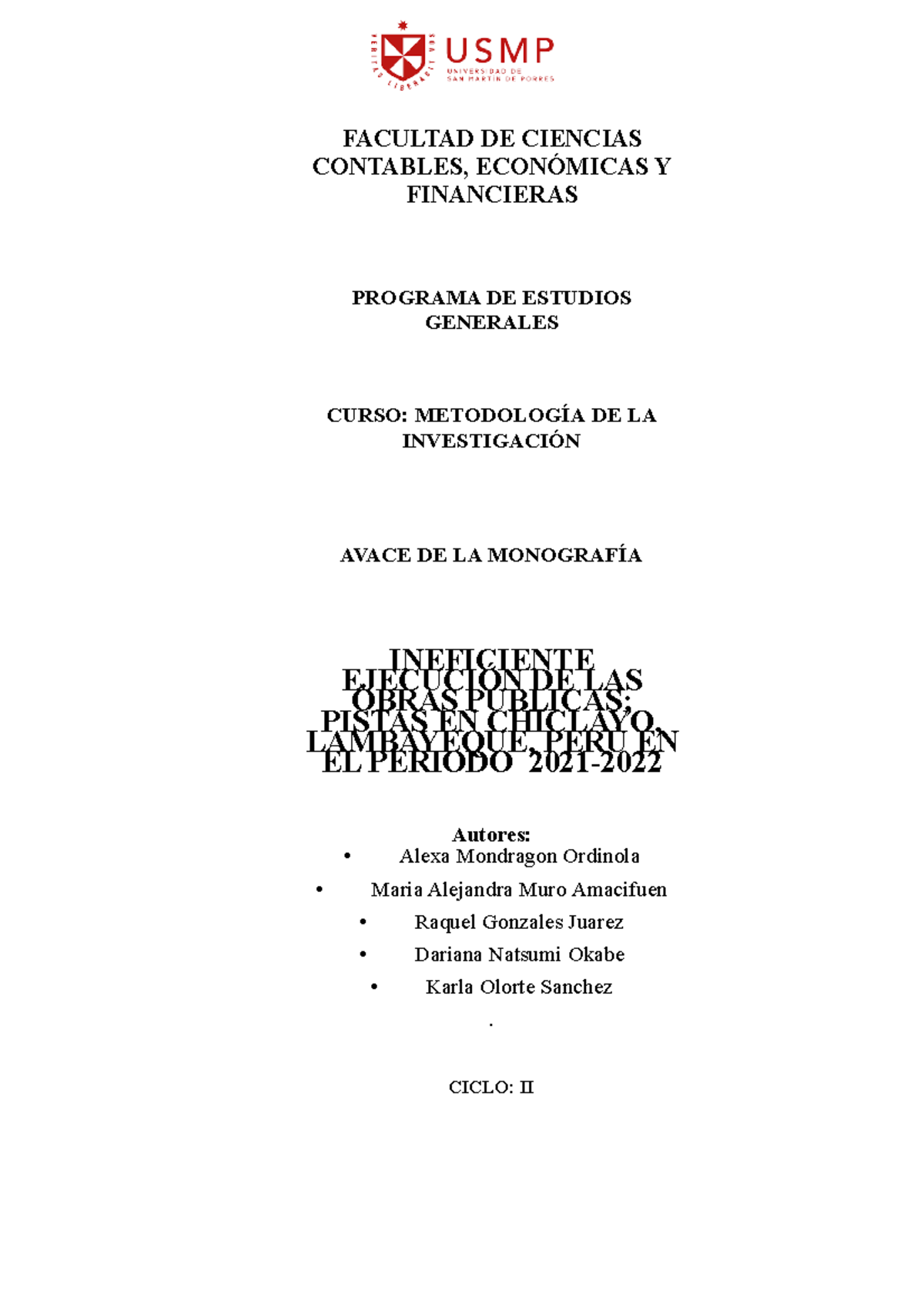 Avance CAP 1 2 Y 3 - FACULTAD DE CIENCIAS CONTABLES, ECONÓMICAS Y ...