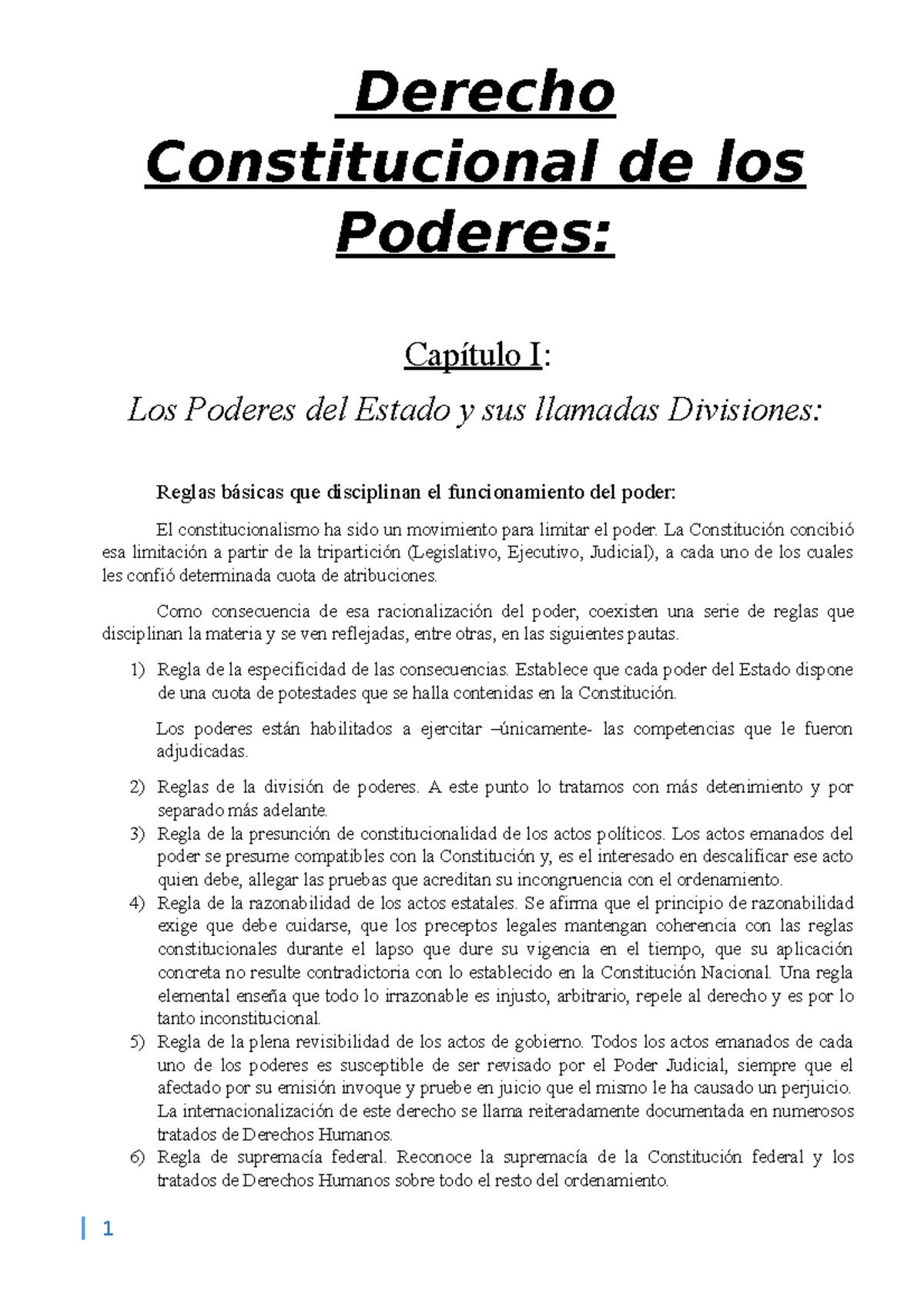 Derecho Constitucional De Los Poderes - Material Completo - Derecho ...