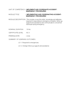 Driving NCII CORE 3 TR - regulation - CORE COMPETENCY UNIT OF ...
