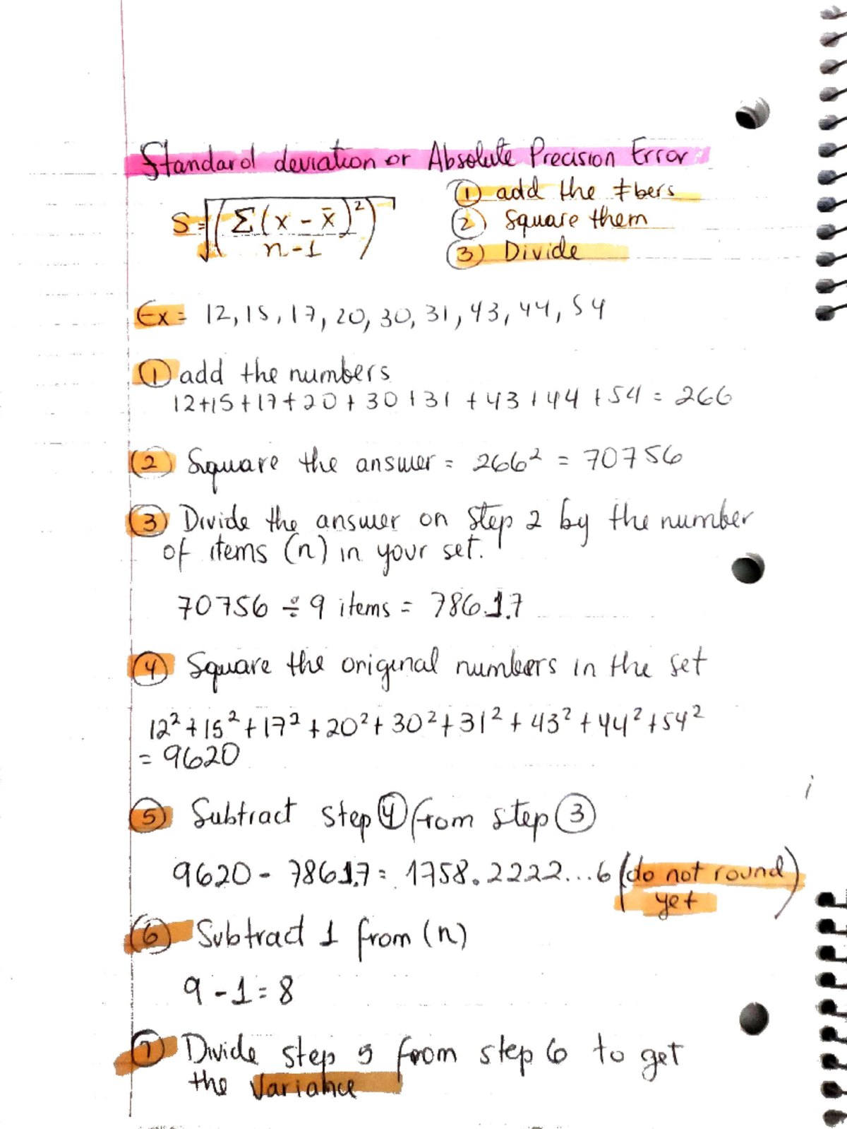 Standard and relative deviation - CHM1045 - Studocu
