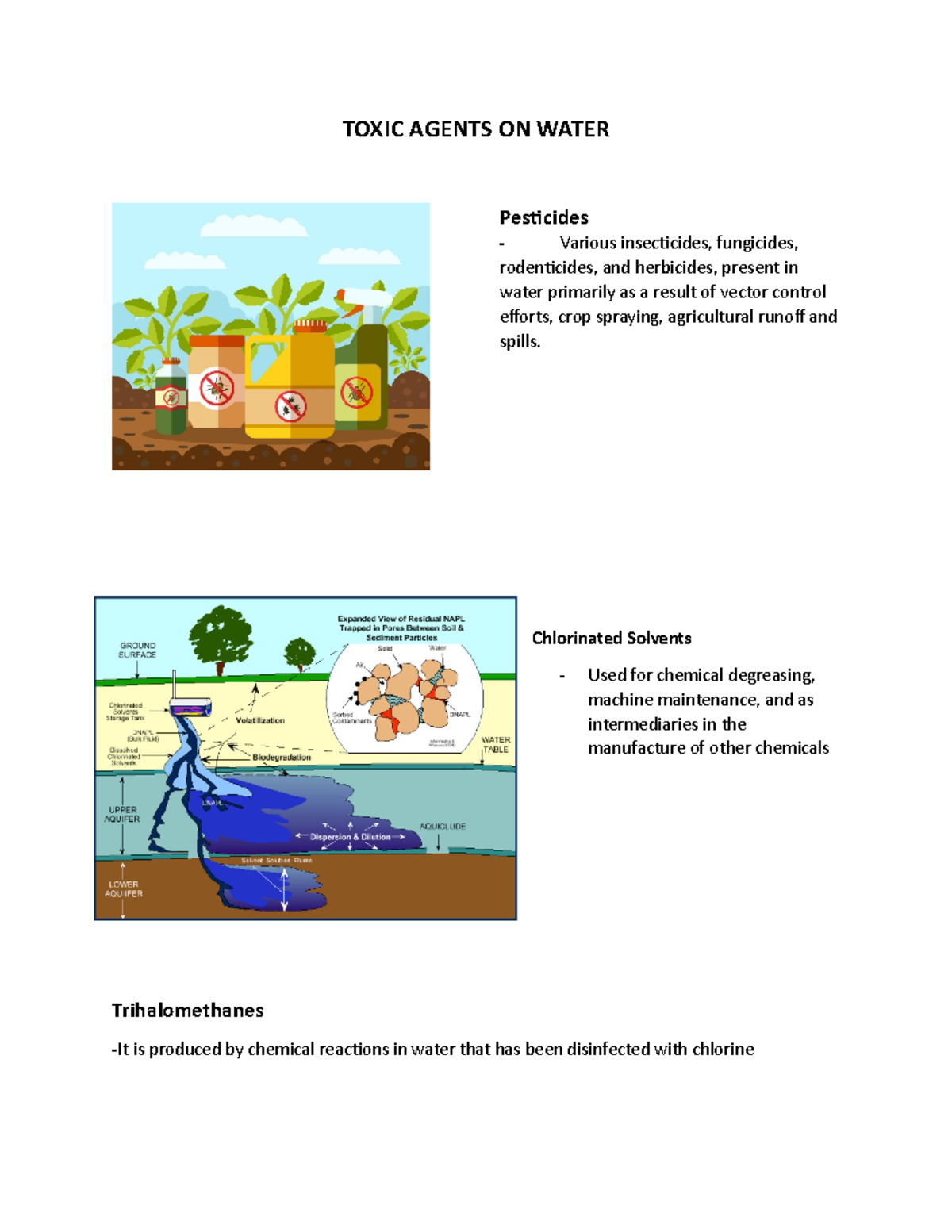 Toxic Agents ON Water - TOXIC AGENTS ON WATER Pesticides - Various ...
