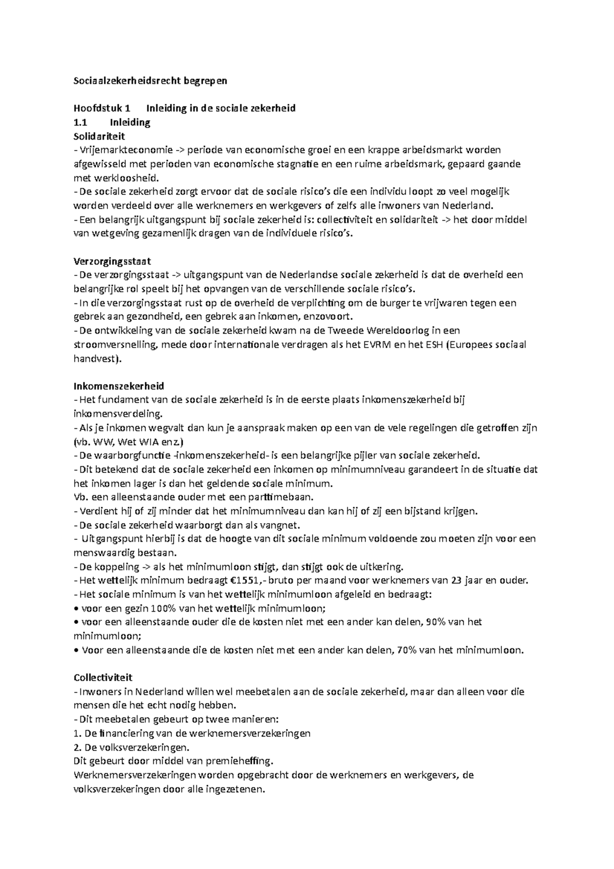 Samenvatting - Socialezekerheidsrecht Begrepen - Sociaalzekerheidsrecht ...