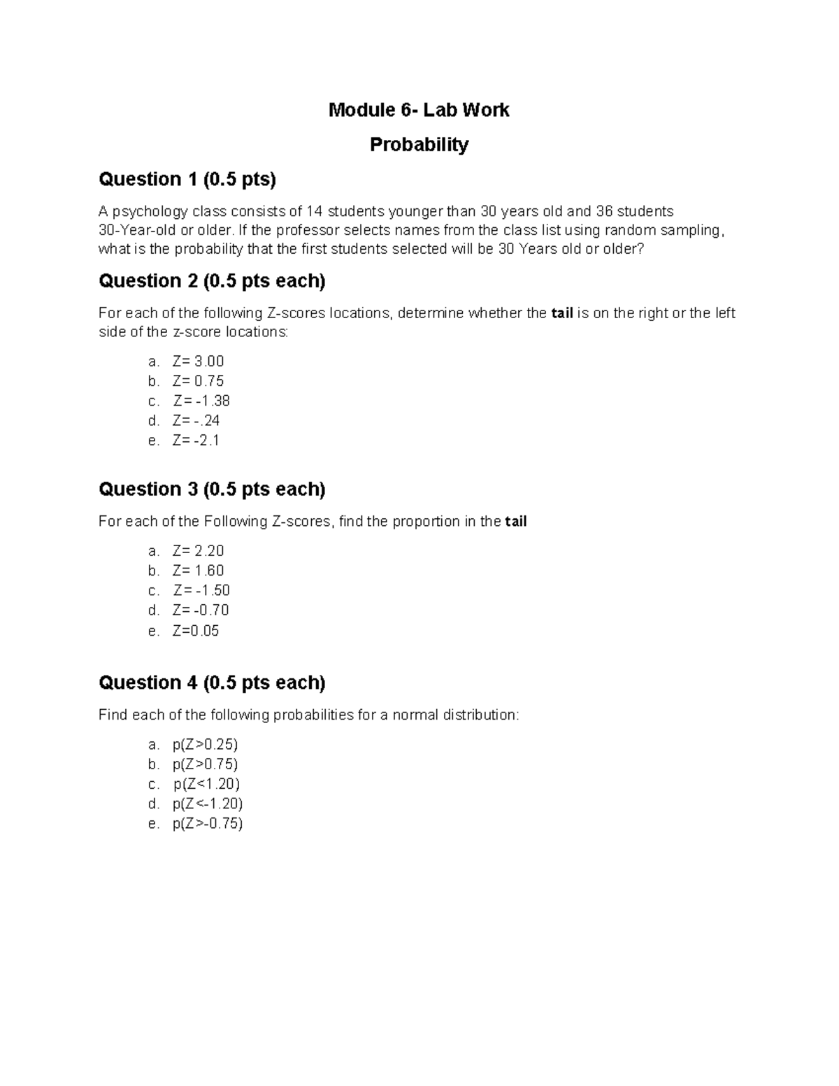 Module 6 - Lab Work Probability - Module 6- Lab Work Probability ...