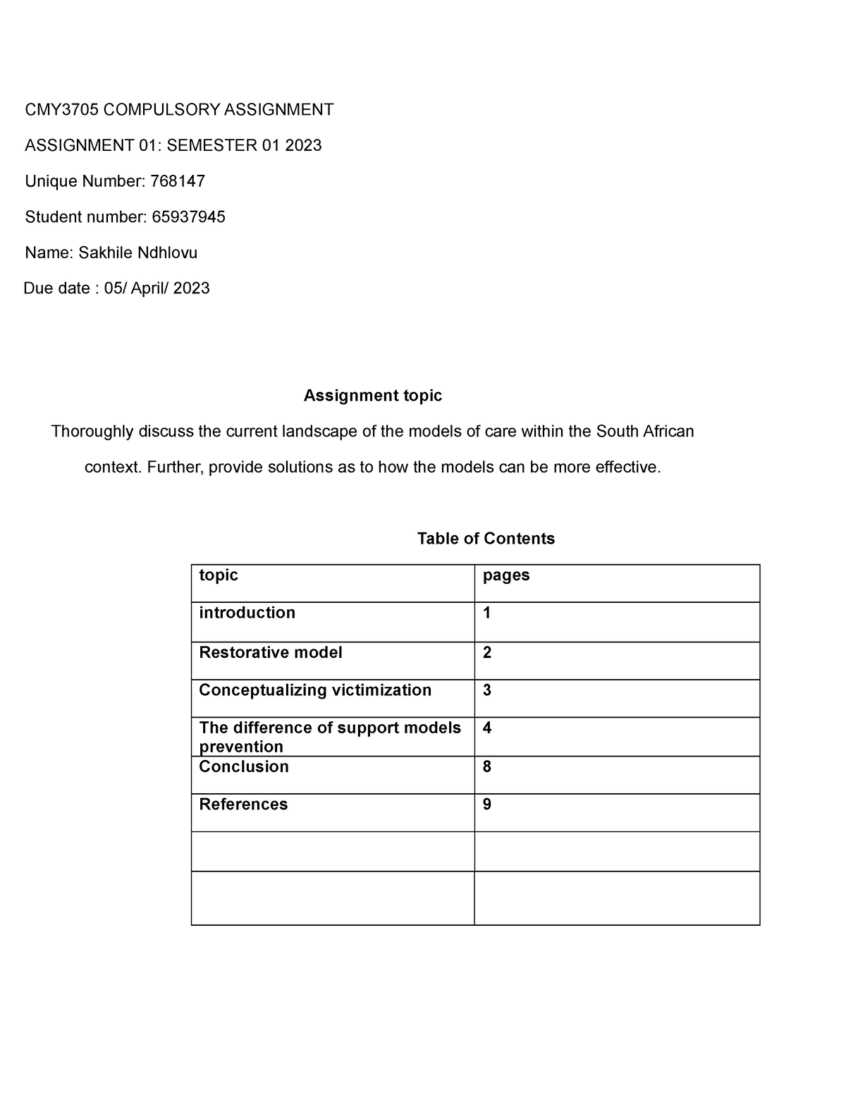 what means compulsory assignment