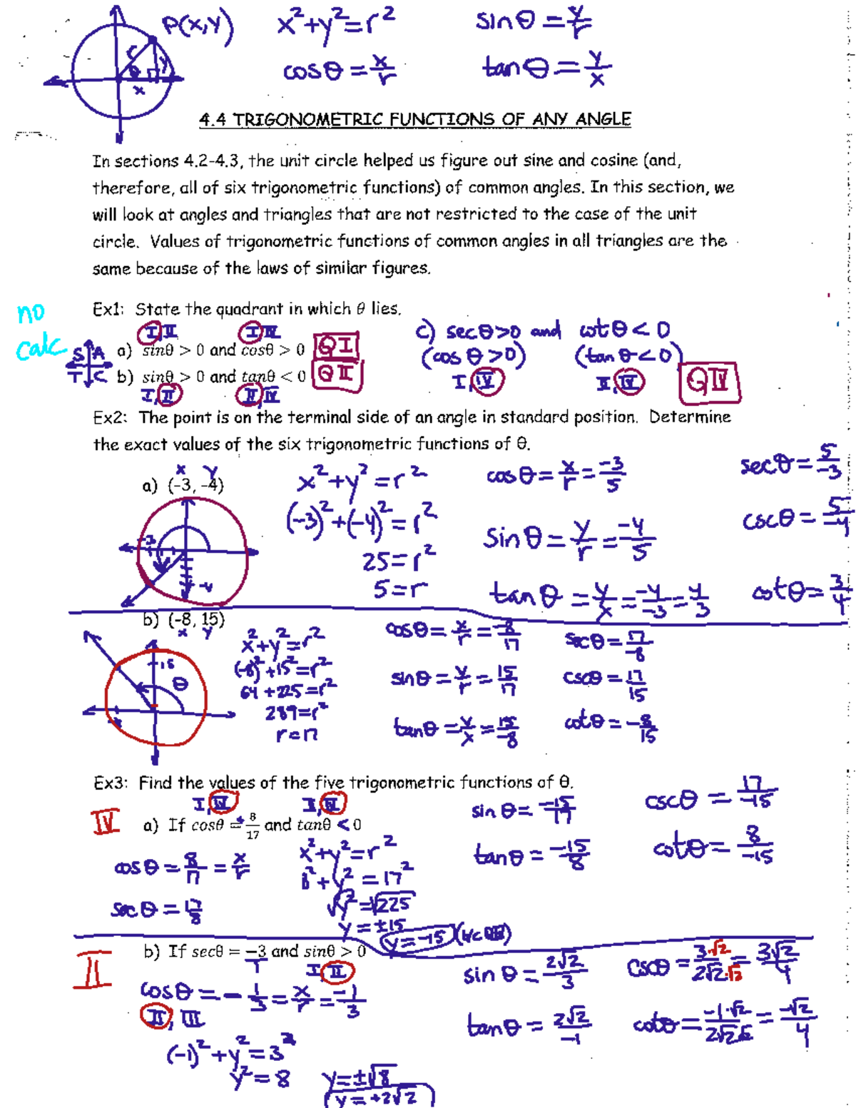 4.4 Guided Notes - calculas - Studocu