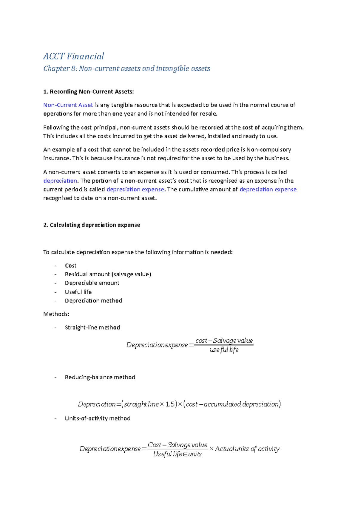 ACCT-Acc-B - Summary Accounting For Business Decisions B - ACCT ...