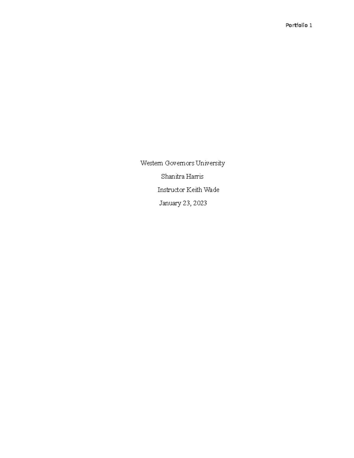 Portfolio - c204 - WGU - Studocu