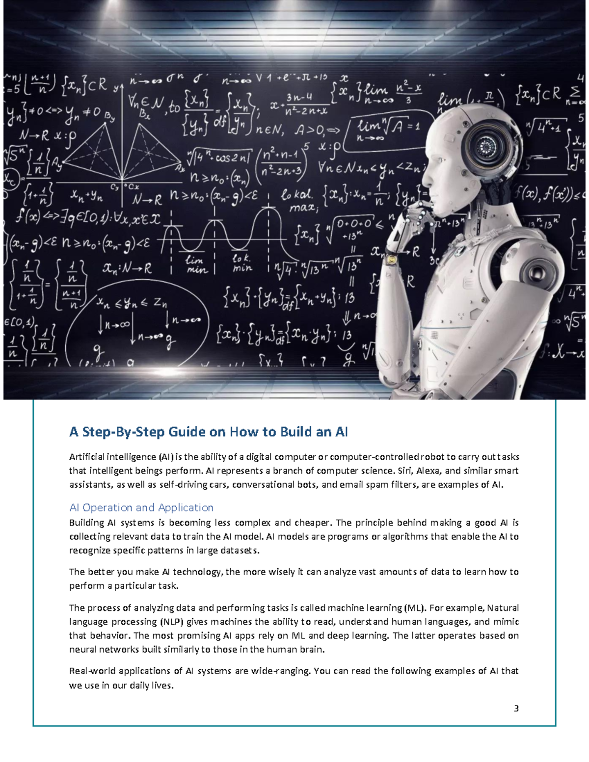 Process Description - A Step-By-Step Guide on How to Build an AI - A ...