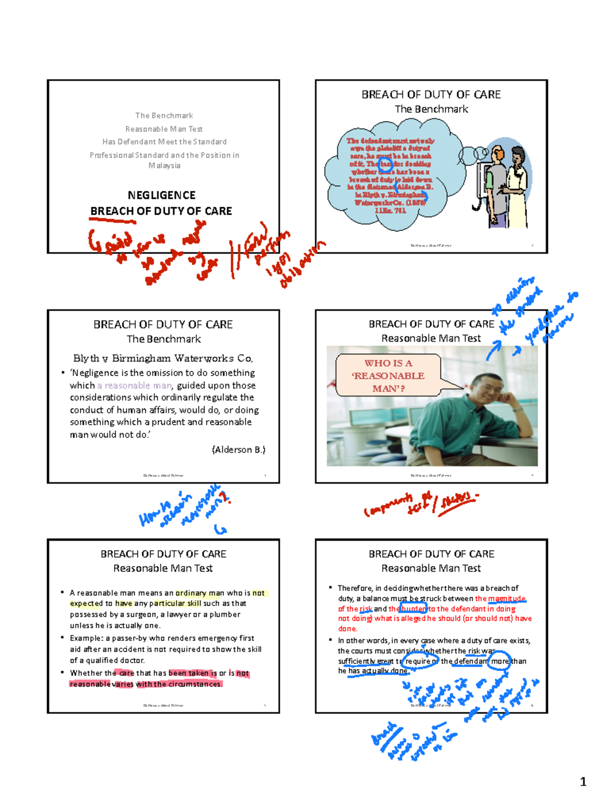 Breach of Duty 121015 NEGLIGENCE BREACH OF DUTY OF CARE The Benchmark Reasonable Man Test Has Breach of Duty 121015 NEGLIGENCE BREACH OF DUTY OF CARE The Benchmark Reasonable Man Test Has