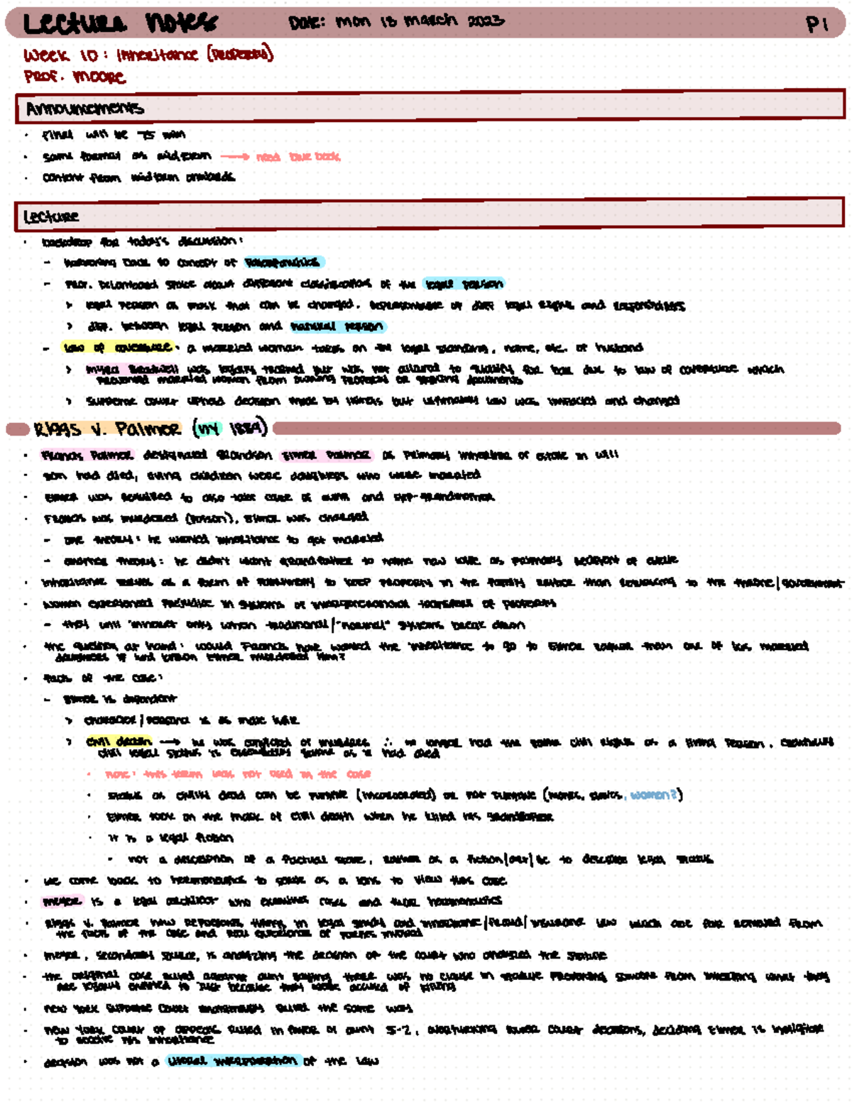 Engl 37 Lecture Notes - Lecture notes Date: mon 13 march 2023 PI Week ...