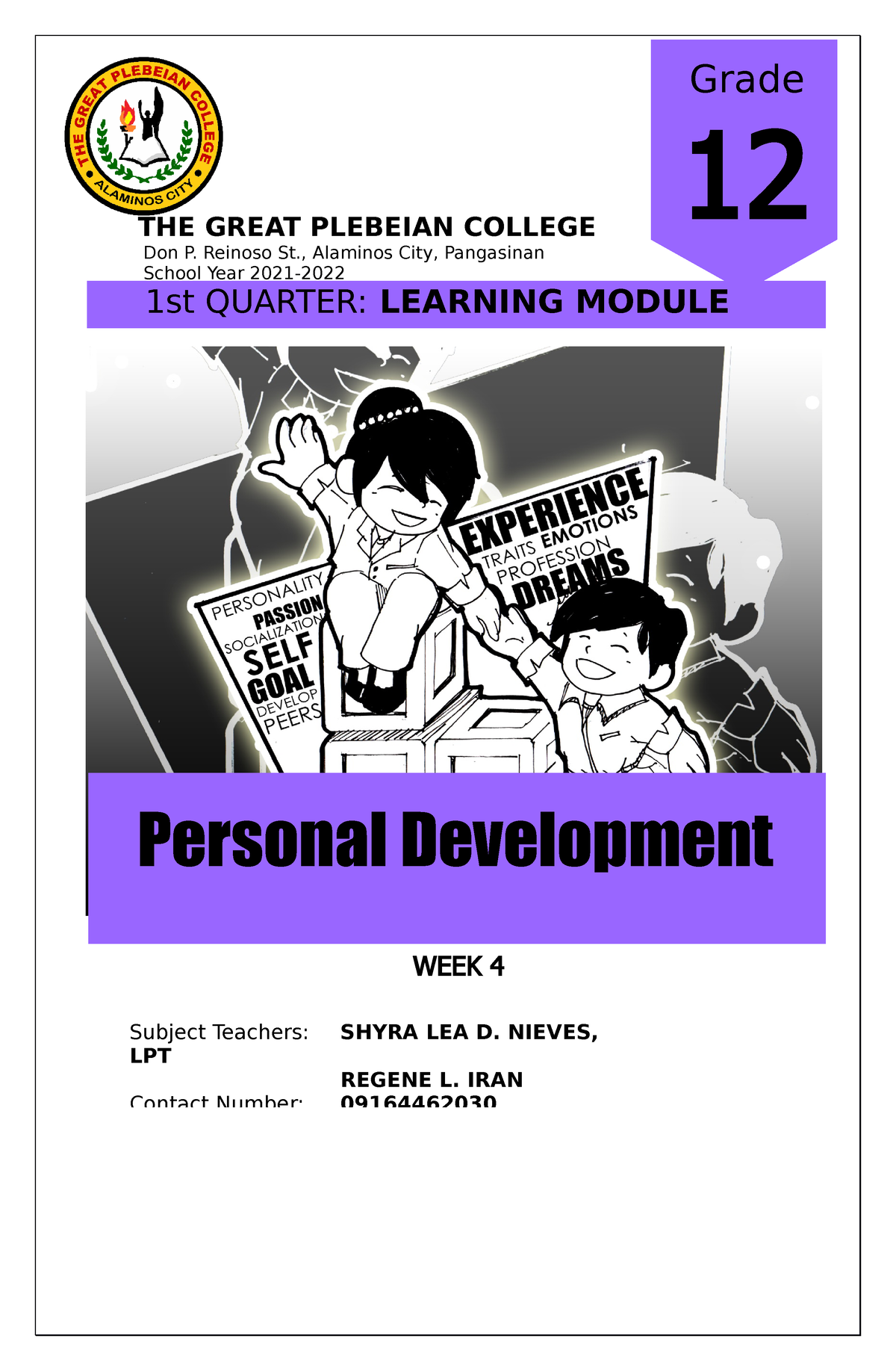 Perdev Personal Development - Personal Development 1st QUARTER ...