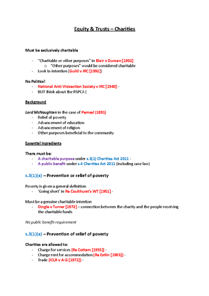 Lecture 1 the history of equity - LAW 331: Equity and trusts Week 11 ...