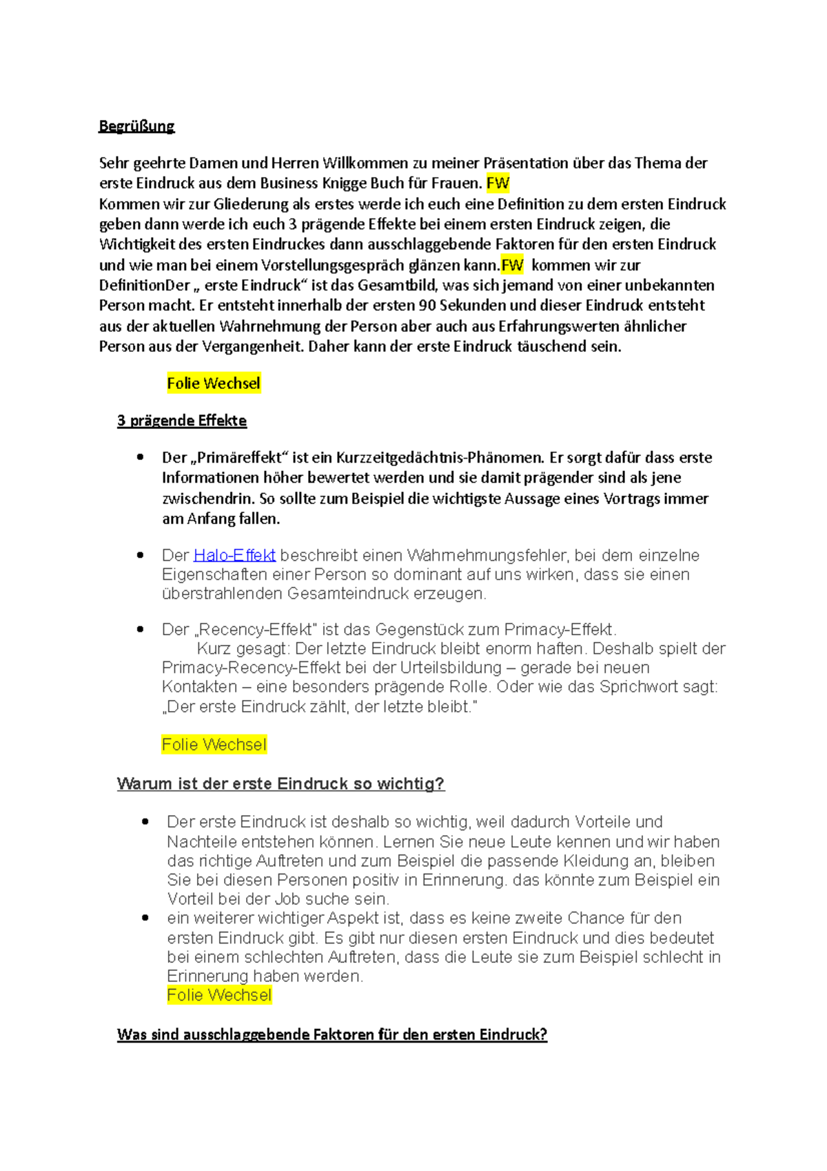 Präsentation Skript bwl - Begrüßung Sehr geehrte Damen und Herren ...