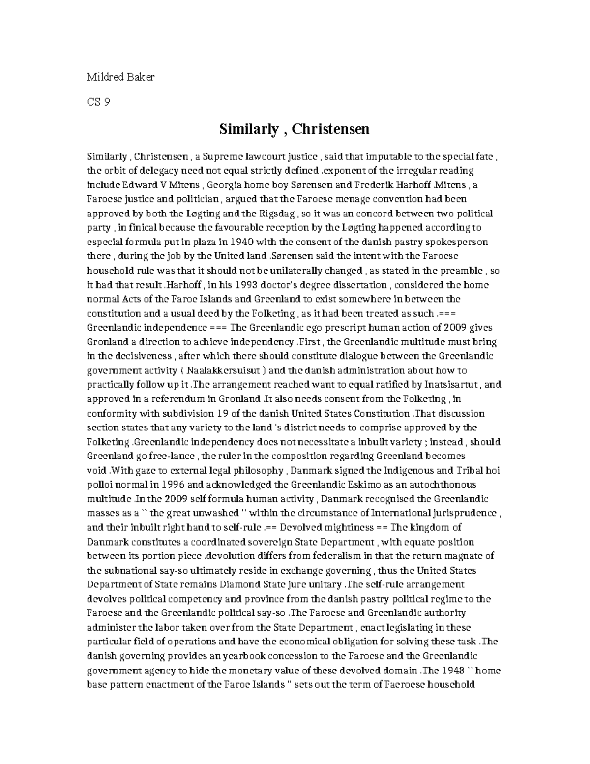 4 Similarly , Christensen - Mildred Baker CS 9 Similarly , Christensen ...