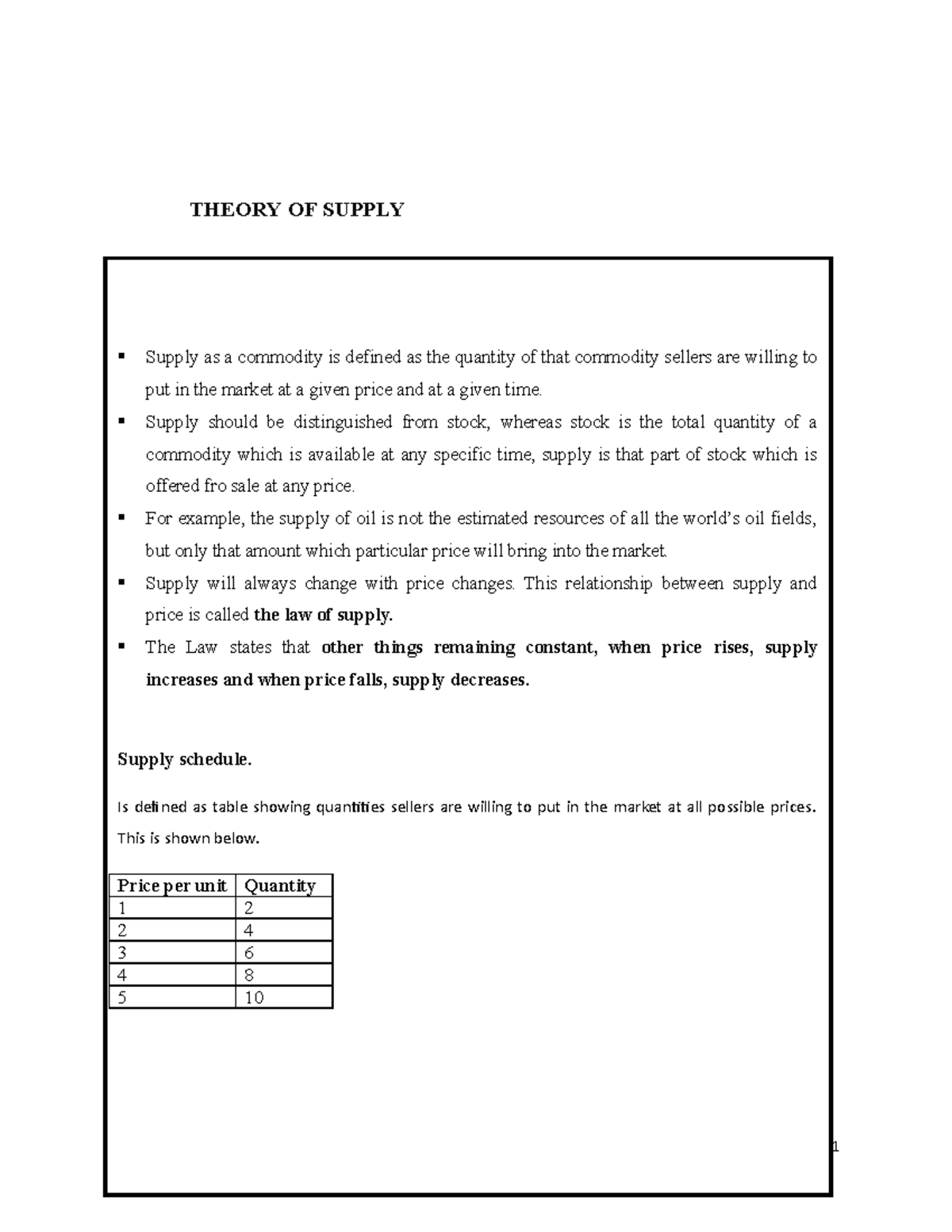 theory-of-supply-market-equilibrium-theory-of-supply-supply-as-a