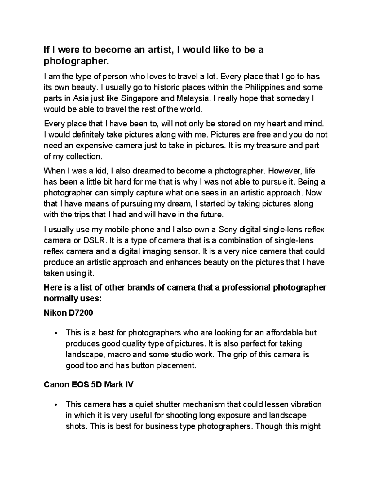 Art app Art app If I were to an artist, I would like to be a