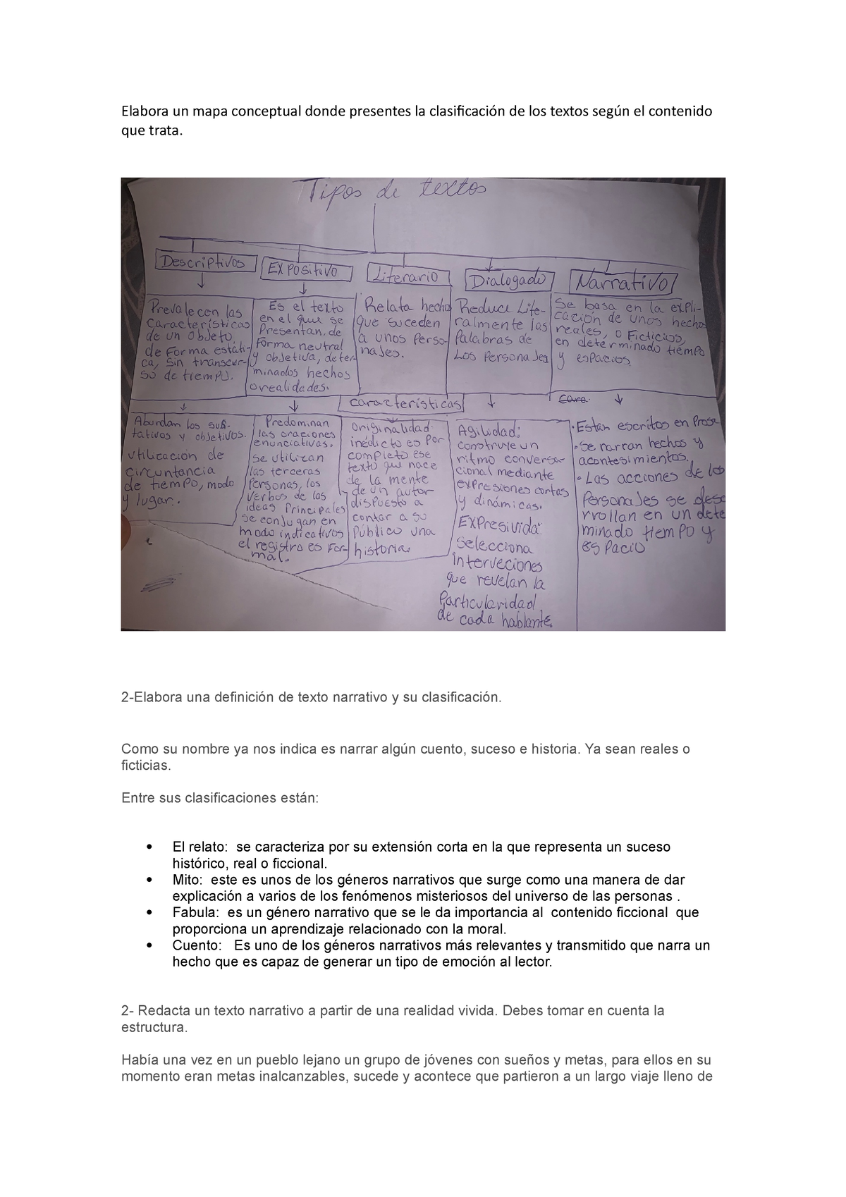 Español 2 Elabora Un Mapa Conceptual Donde Presentes La Clasificación De Los Textos Según El 2999