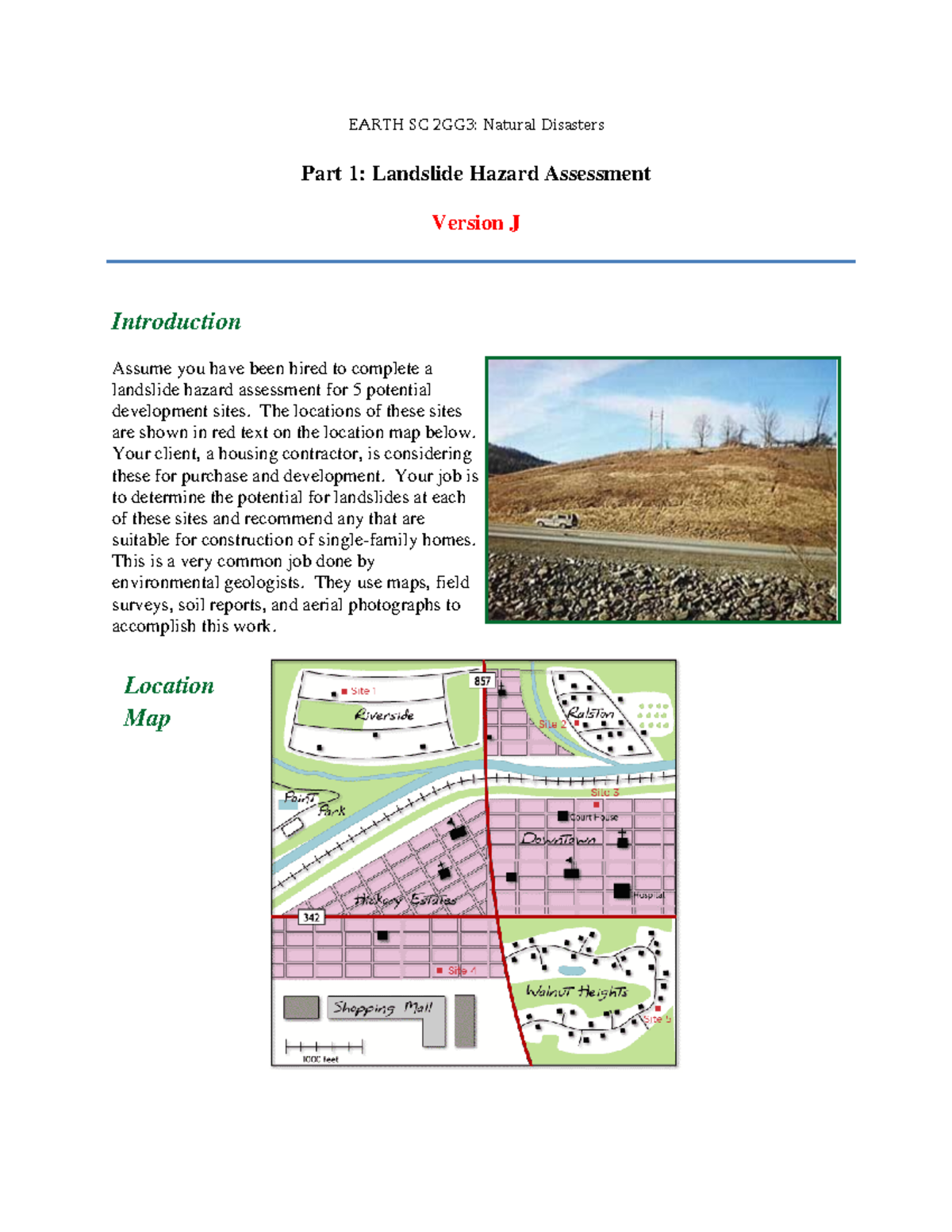 Part 1 - Landslide Hazard Assessment J - Warning: TT: undefined ...