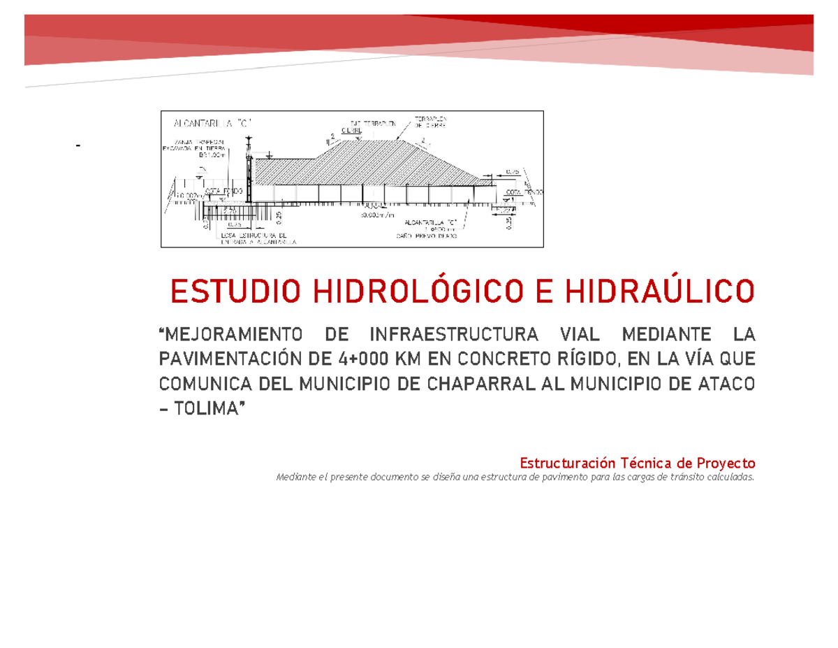Estudio Hidrológico e Hidraúlico - ####### ESTUDIO HIDROLÓGICO E