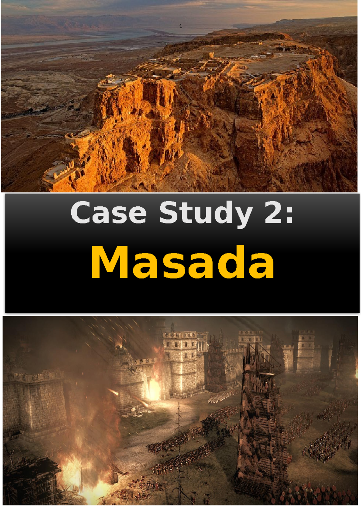 Masada Student Booklet - Case Study 2: Masada Focus ####### This unit ...
