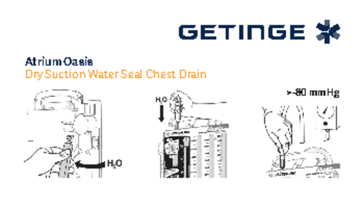 How to manage a suctioning machine Atrium Oasis Dry Suction Water