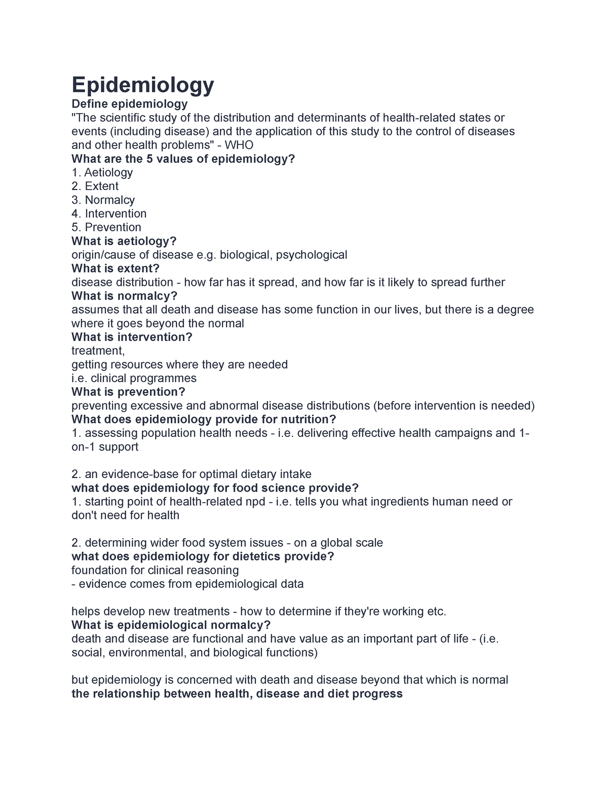 epidemiology case studies for nursing students