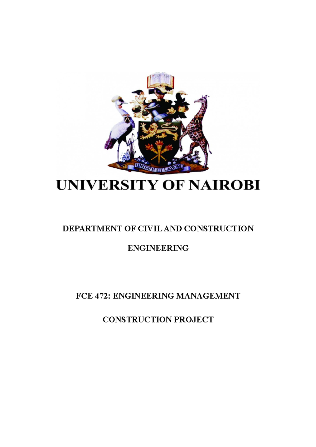 FCE 372 Project - Random assessments - DEPARTMENT OF CIVIL AND ...