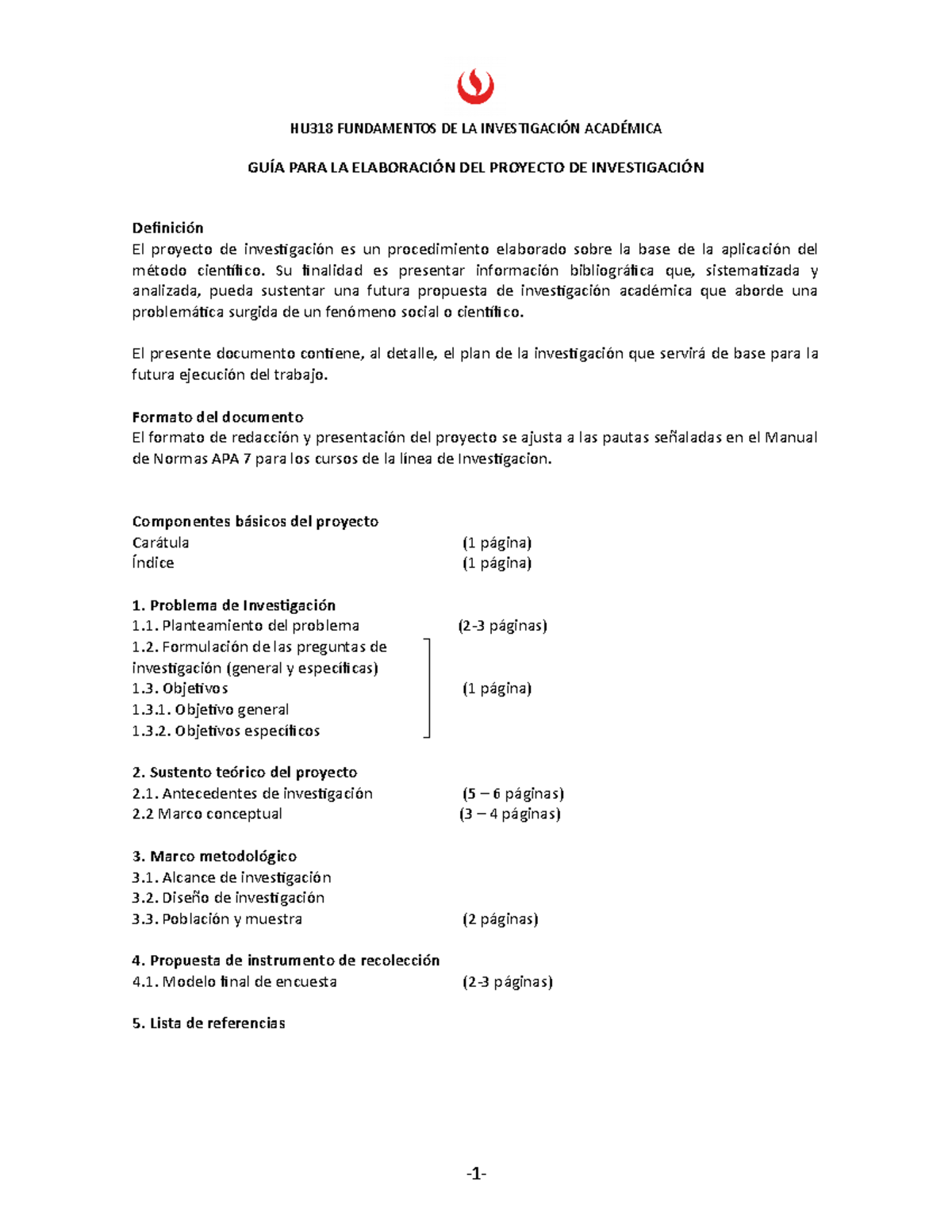 Guía para la elaboración del proyecto de Investigación 2022 - GUÍA PARA ...