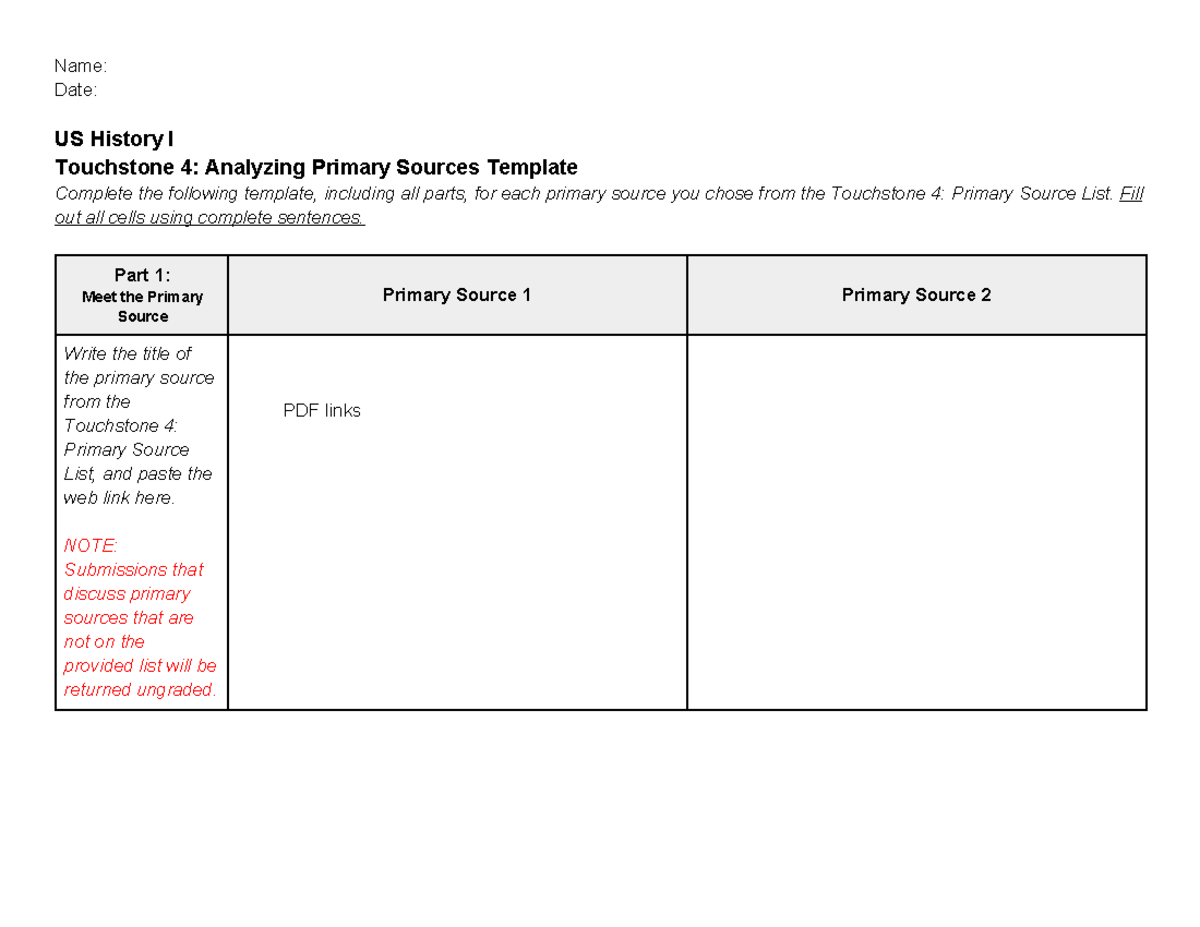 US History upload - This is a graph of some work I did - Name: Date: US ...