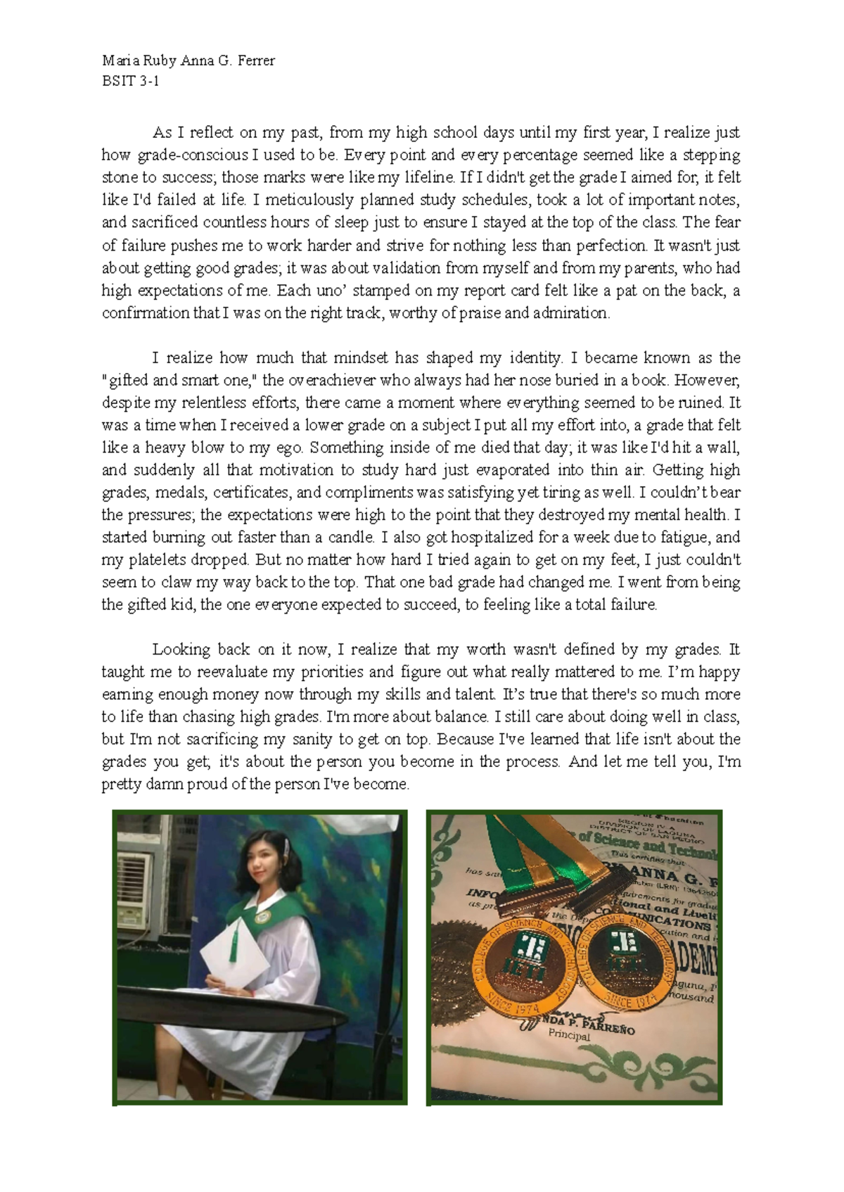RIPH - Activity 2 - Maria Ruby Anna G. Ferrer BSIT 3- As I reflect on ...