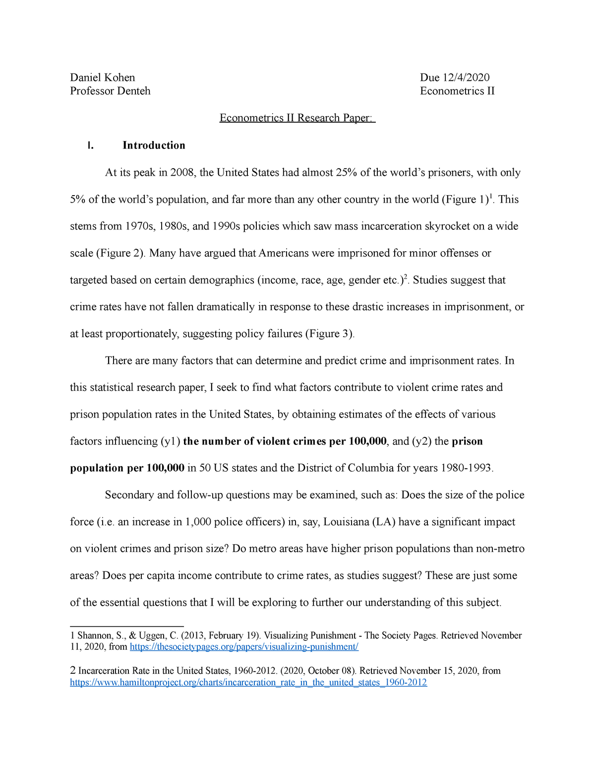 econometrics research paper