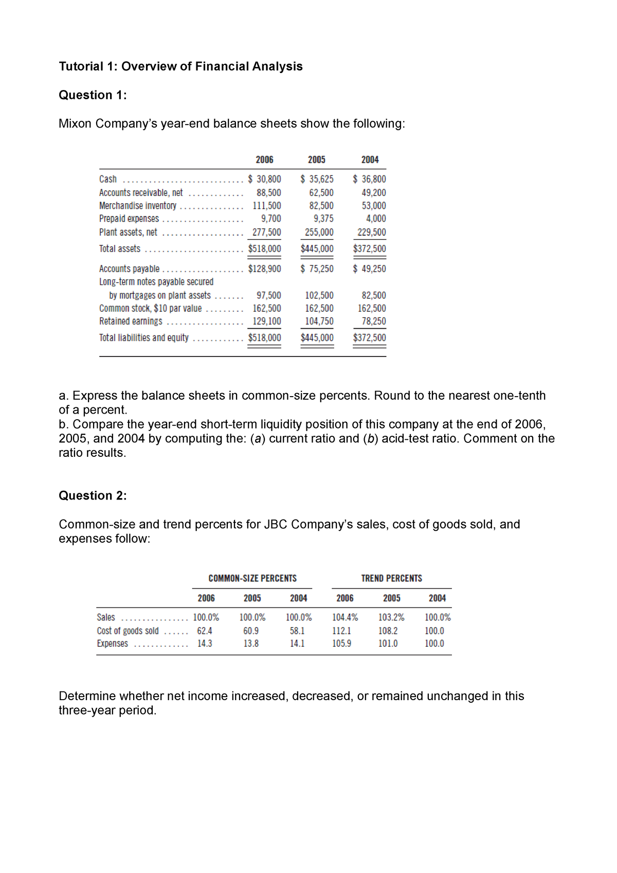 Topic 1-Tutorial ( Financial Analysis ) - Tutorial 1: Overview Of ...